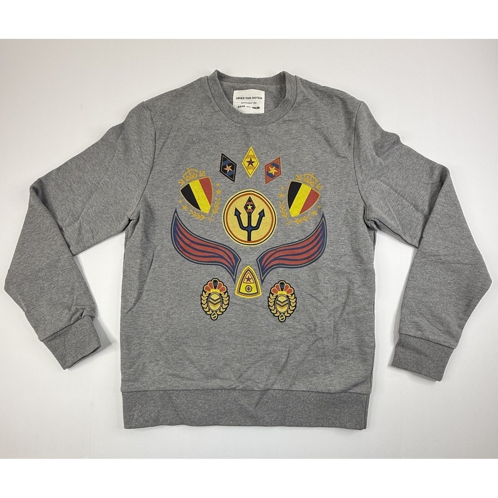 Dries‎ Van Noten x YOOX Belgium 2016 Euro Cup Crew Neck Sweatshirt Gray Adult L
